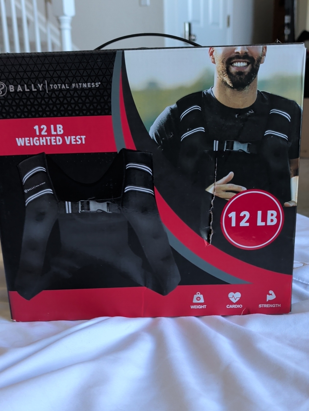 Bally Black and Red 12 lb Weighted Vest